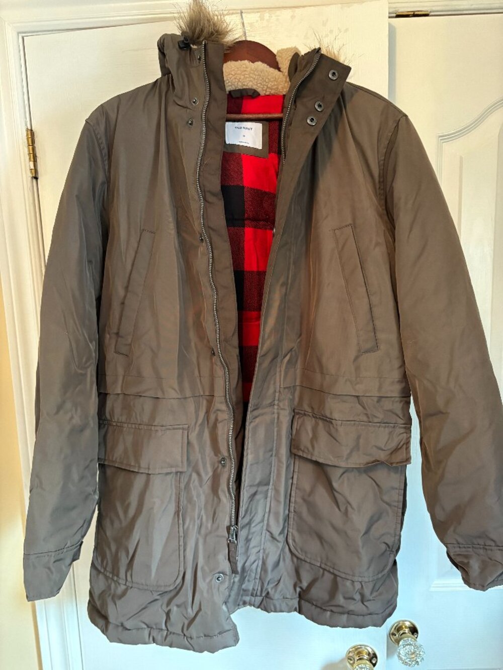 Men's Old Navy Sherpa-Lined Parka Jacket - Size M